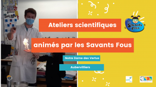 Ateliers scientifiques à l'école Notre Dame des Vertus d'Aubervilliers